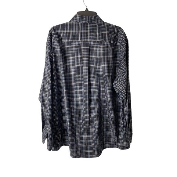 JOS. A. BANK MEN'S BLACK PLAID LONG SLEEVE BUTTON-DOWN DRESS SHIRT SZ XL - Picture 2 of 3